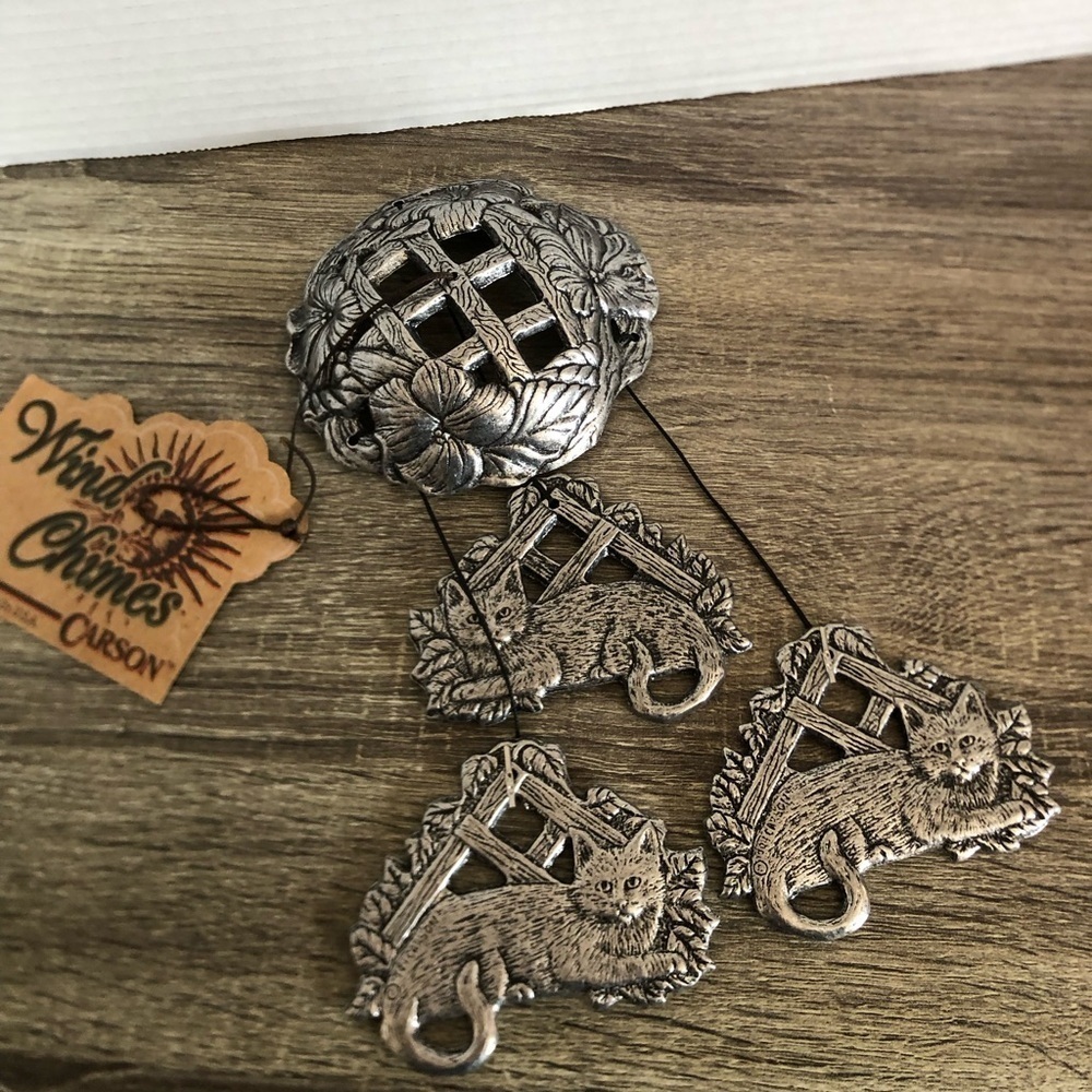 Vtg NOS Carson Cat Wind Chime